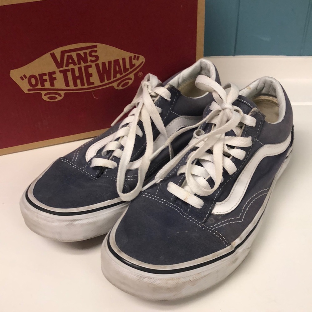 Unisex Vans gray suede & canvas low top Sk8‎ mens 6 - women’s 7.5